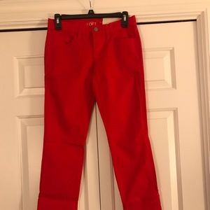 Ann Taylor loft red jeans